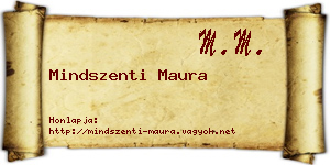 Mindszenti Maura névjegykártya
